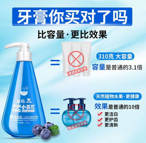 正品小蘇打牙膏食品級美白按壓式牙齒去黃去口臭煙漬口氣清新薄荷